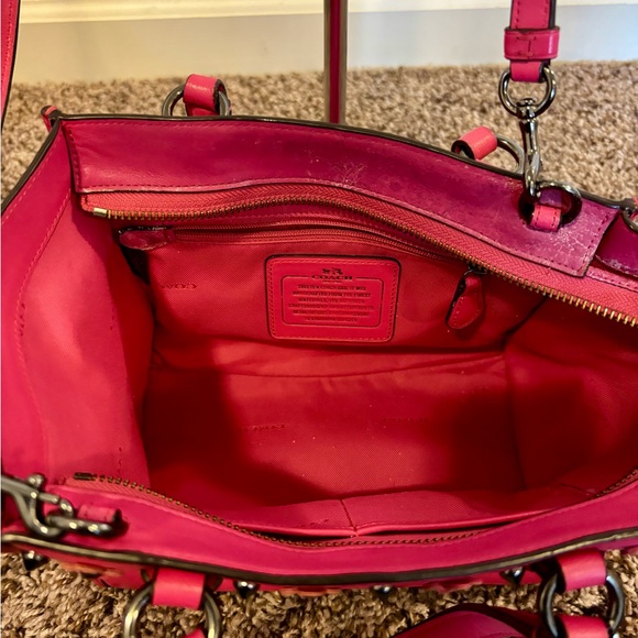 Coach Pink Leather Tote Bag - Picture 4 of 4